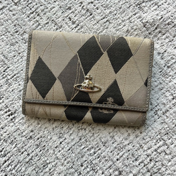 Vivienne Westwood wallet argyle EUC accessories blue and grey medium size - Picture 3 of 16